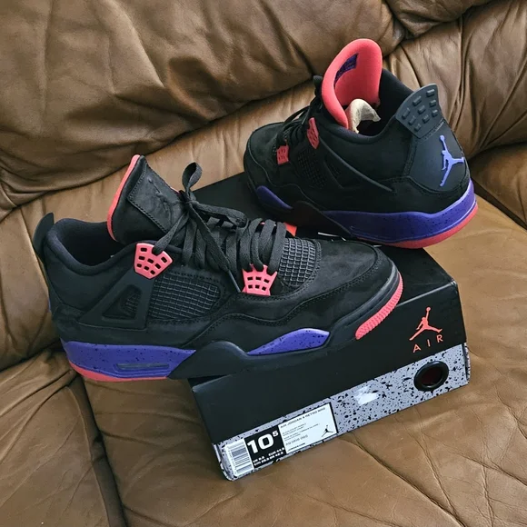 Men's Nike Air Jordan 4 Retro NRG Raptors OVU Drake Size 10.5 (EXCELLENT SHAPE) - Picture 1 of 14